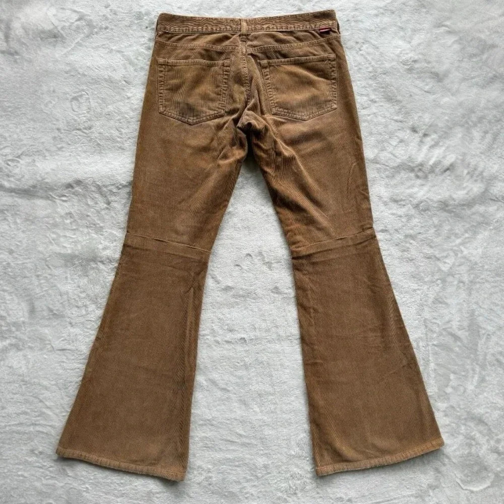 Vintage 90s 2000s Hollister Co. Brown low rise flare corduroy pants - Picture 5 of 7